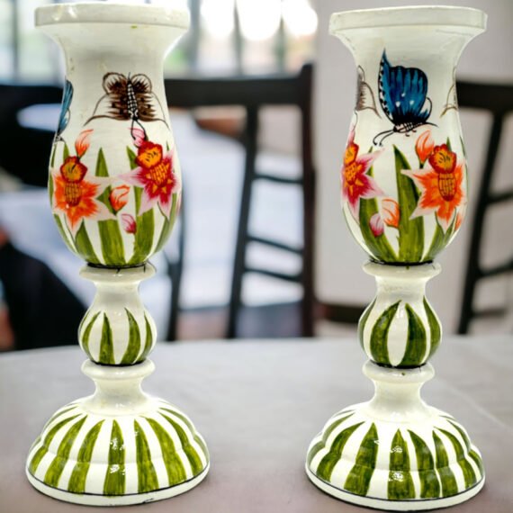 Butterfly Paper Mache Candle Stand