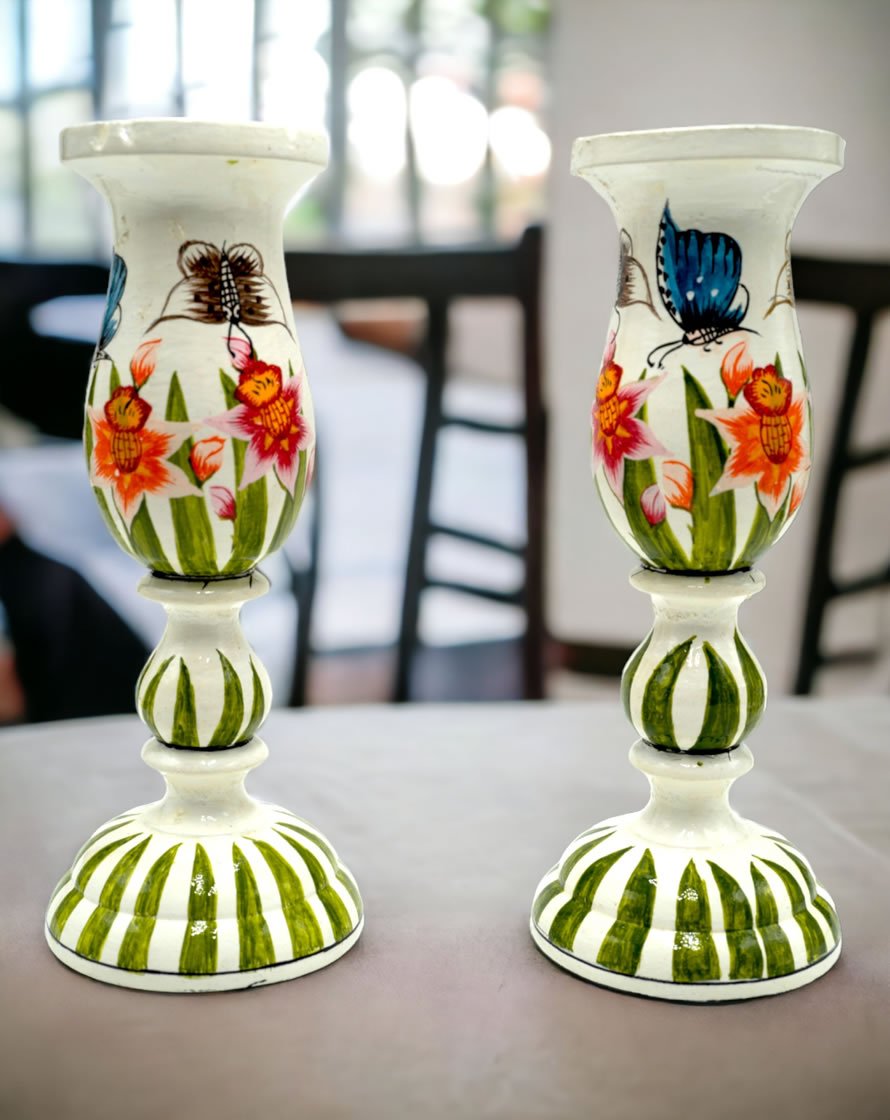 Butterfly Paper Mache Candle Stand