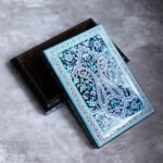 Black Base Paisley Design Handmade Paper Mache Meter Box