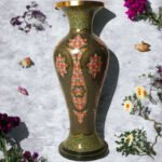Brown Paper Mache Flower Vase