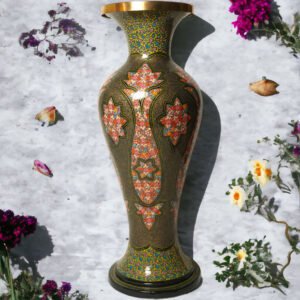 Brown Paper Mache Flower Vase-2
