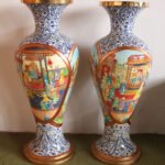 Emboss Mughal Darbar Handmade Paper Mache Flower Vase