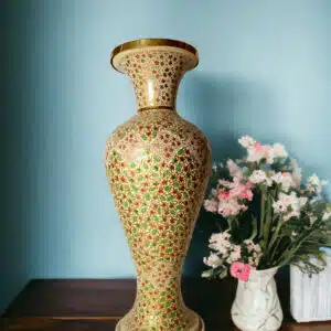 Embossed Paper Mache Star Floral Vase-1