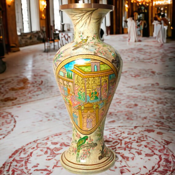 Floral Hand-Painted Papier Mache