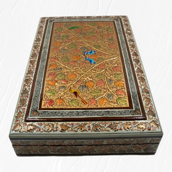 Flower Design Handmade Paper Mache Meter Box