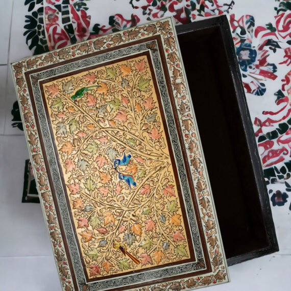 Flower Design Handmade Paper Mache Meter Box