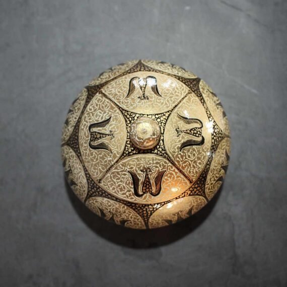 Gold Paper Mache Powder Box