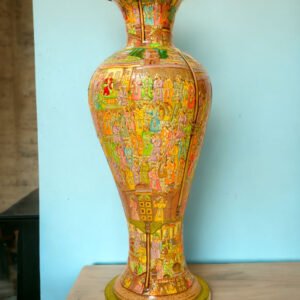 Golden Hand-Painted Flower Vase