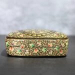 Colorful Gold Paper Mache Trinket Box