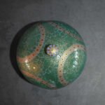 Green Paper Mache Powder Box