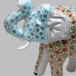 Hand-Painted Kashmiri Paper Mache Elephant