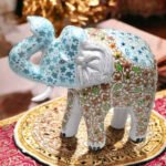 Hand-Painted Kashmiri Paper Mache Elephant