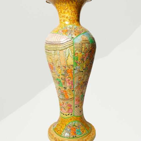 Hand-Painted Yellow Flower Vase