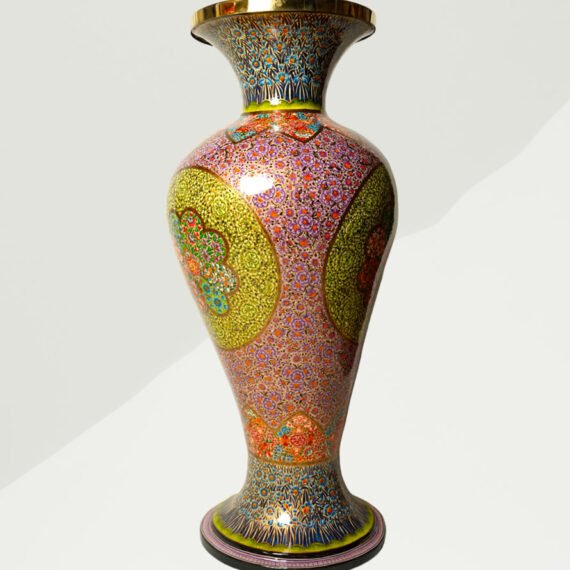 Kashmir Paper Mache Floral Vase