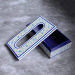 Kashmiri Flower Design Handmade Paper Mache Tissue Box