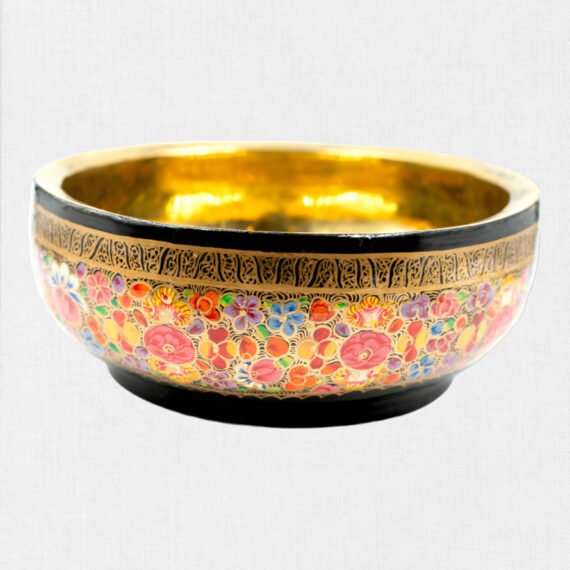 Kashmiri Hand-Painted Multicolor Bowl