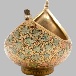 Kashmiri Painted Kashkul Decorative Plate-1