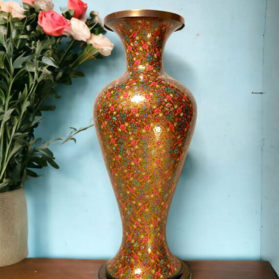 Multi Floral Embossed Paper Mache Flower Vase