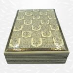 Paper Mache Flat Box Floral Design White base