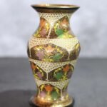 Paper Mache Flower Golden Vase