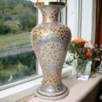 Paper Mache Flower Vase Golden