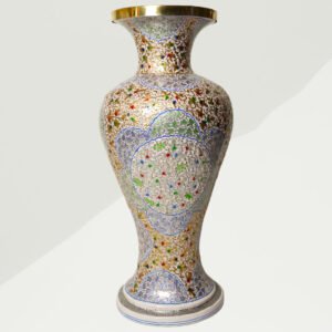 Paper Mache Flower Vase Golden