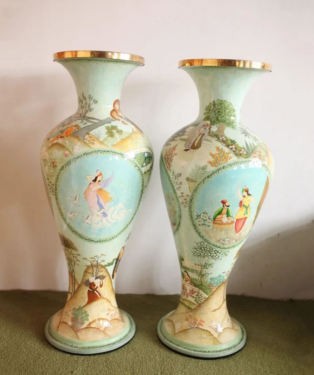 Paper Mache Flower Vase Mughal and Fairy