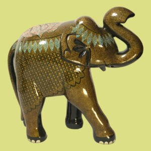 Paper Mache Kashmiri Elephant Decorative Showpiece-1