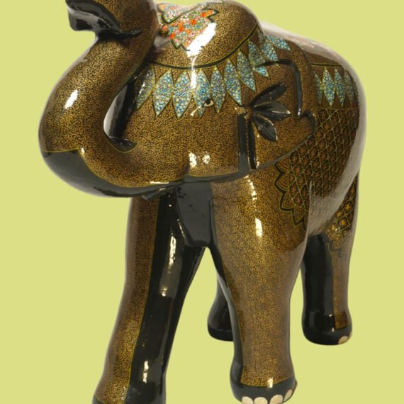 Paper Mache Kashmiri Elephant Decorative Showpiece