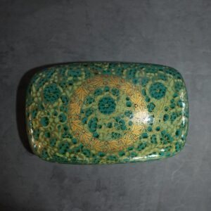 Paper Mache Trinket Box Green-1