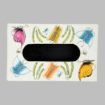 Solid White Butterfly Paper Mache Tissue Box