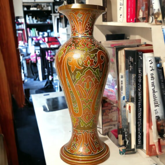 Stunning kashmiri Brown Flower Vase