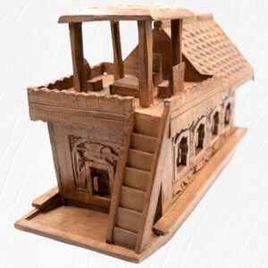 Walnut wood carved Kashmir House Boat