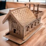 Walnut wood carved Kashmir House Boat