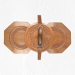 Wooden Beaded Tier Serving Tray Platters