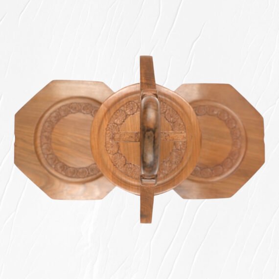 Wooden Beaded Tier Serving Tray Platters