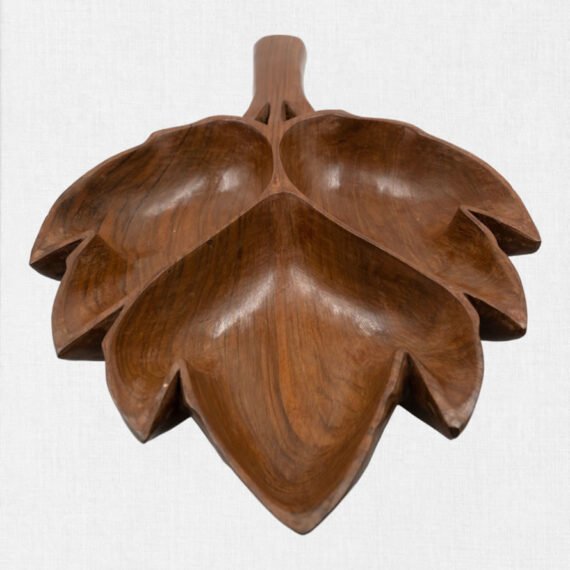 Wooden Brown Leaf Tray