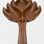 Wooden Brown Leaf Tray