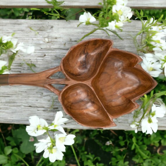 Wooden Brown Leaf Tray