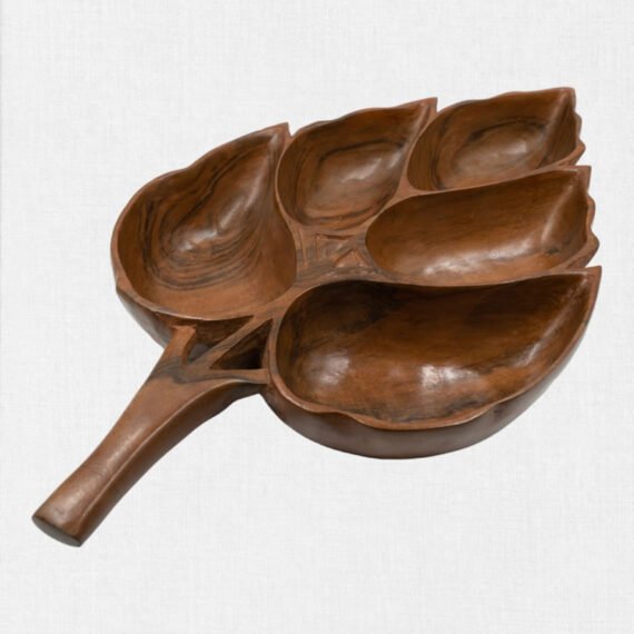 Wooden Brown Leaf Tray