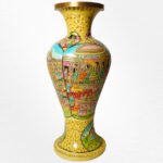 Yellow Hand-Painted Flower Vase